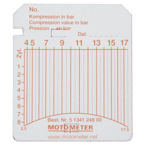 RECORDING CARD for PETROL COMPRESSION TESTER 100/ PACK